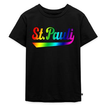 Arc-en-ciel de St Pauli Hambourg - T-shirt Premium bio Enfant - noir - Devant - Mikhail (115cm)