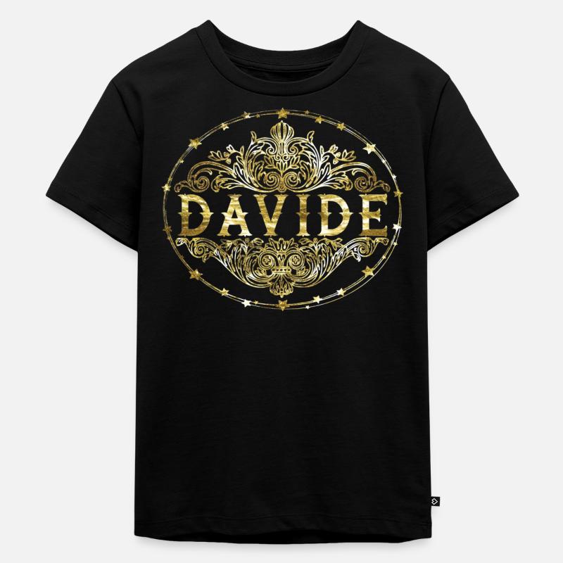 David - Kinder Premium Bio T-Shirt - Schwarz