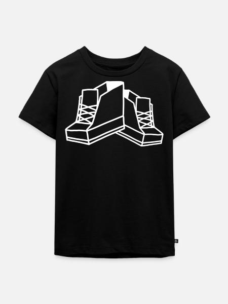 Turnschuhe Schuhe - Kinder Premium Bio T-Shirt - Schwarz