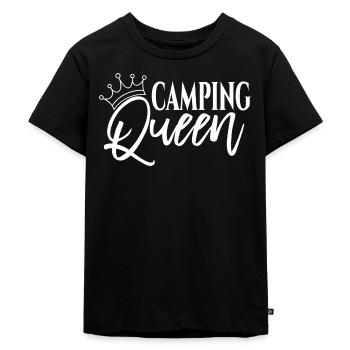 Camping Queen - T-shirt Premium bio Enfant - noir - Devant - Mikhail (115cm)
