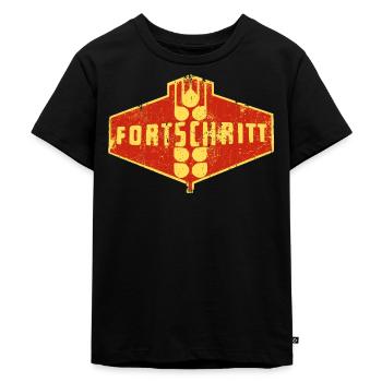 DDR Landmaschinen FORTSCHRITT - Kinder Premium Bio T-Shirt - Schwarz - Vorne - Mikhail (115cm)
