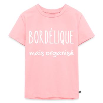 bordélique mais organisé - T-shirt Premium bio Enfant - rose - Devant - AI Model Kid Female (0cm)