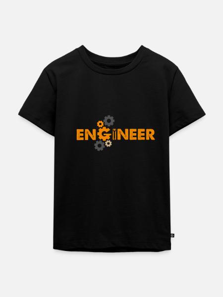 Engineer - Kinder Premium Bio T-Shirt - Schwarz