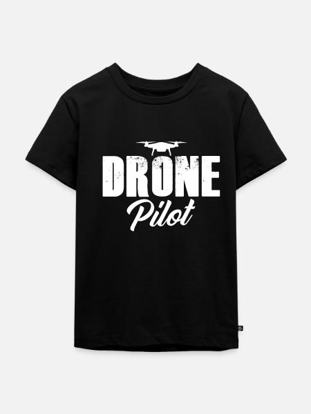 Drone Pilot - Kinder Premium Bio T-Shirt - Schwarz