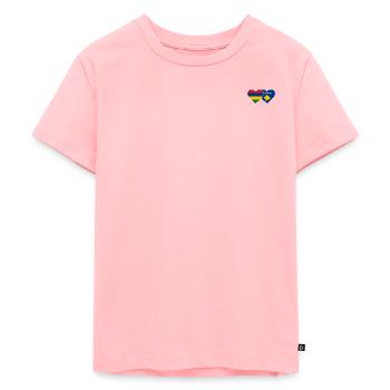 Mauritius Bosnia Flag Heart - Kids Premium Organic T-Shirt - rose - Front - AI Model Kid Female (0cm)