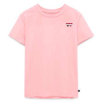 Egypte Autriche Drapeau Coeur - T-shirt Premium bio Enfant - rose - Devant - AI Model Kid Female (0cm)