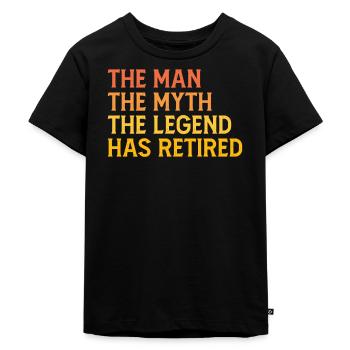 The Man The Myth The Legend Mens retraite rétro - T-shirt Premium bio Enfant - noir - Devant - Mikhail (115cm)