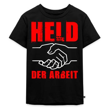 HELD DER ARBEIT - DDR Ostalgie - Kinder Premium Bio T-Shirt - Schwarz - Vorne - Mikhail (115cm)