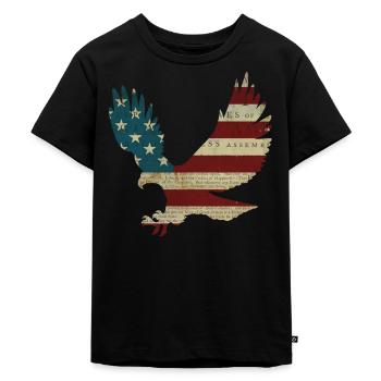Bald Eagle America - Kids Premium Organic T-Shirt - black - Front - Mikhail (115cm)