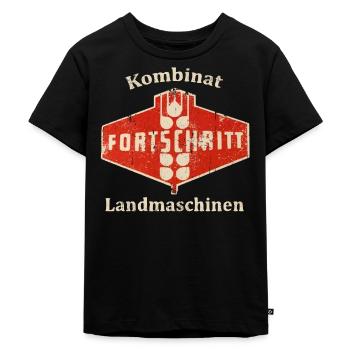 Kombinat FORTSCHRITT Landmaschinen DDR Ostalgie - Kinder Premium Bio T-Shirt - Schwarz - Vorne - Mikhail (115cm)
