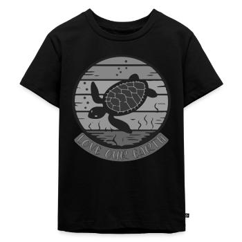 Nachhaltigkeit - Kinder Premium Bio T-Shirt - Schwarz - Vorne - Mikhail (115cm)