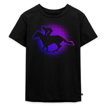 Dressage Cavalier Sport Equestre Equitation - T-shirt Premium bio Enfant - noir - Devant - Mikhail (115cm)