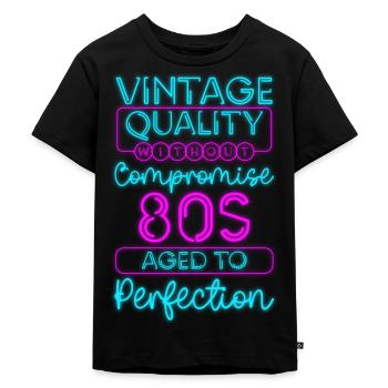 Luminous colours Cool Nostalgia - Kids Premium Organic T-Shirt - black - Front - Mikhail (115cm)