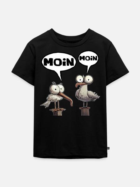 moin moin - Kinder Premium Bio T-Shirt - Schwarz