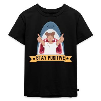 Restez positif - T-shirt Premium bio Enfant - noir - Devant - Mikhail (115cm)
