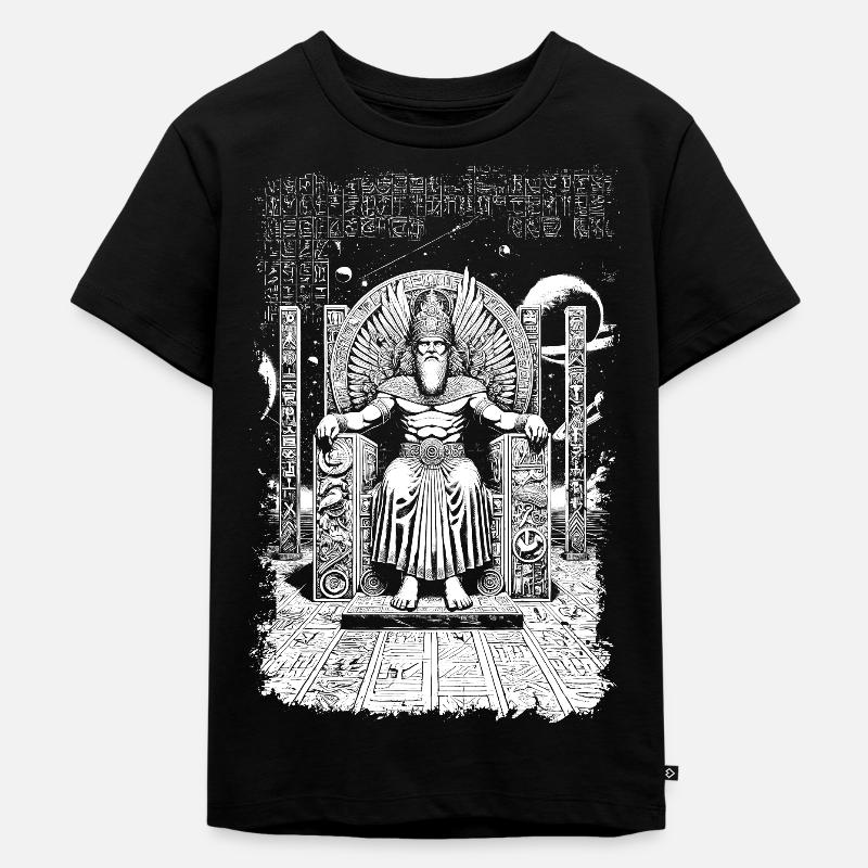 Sumerischer Gott Anu - Kinder Premium Bio T-Shirt - Schwarz