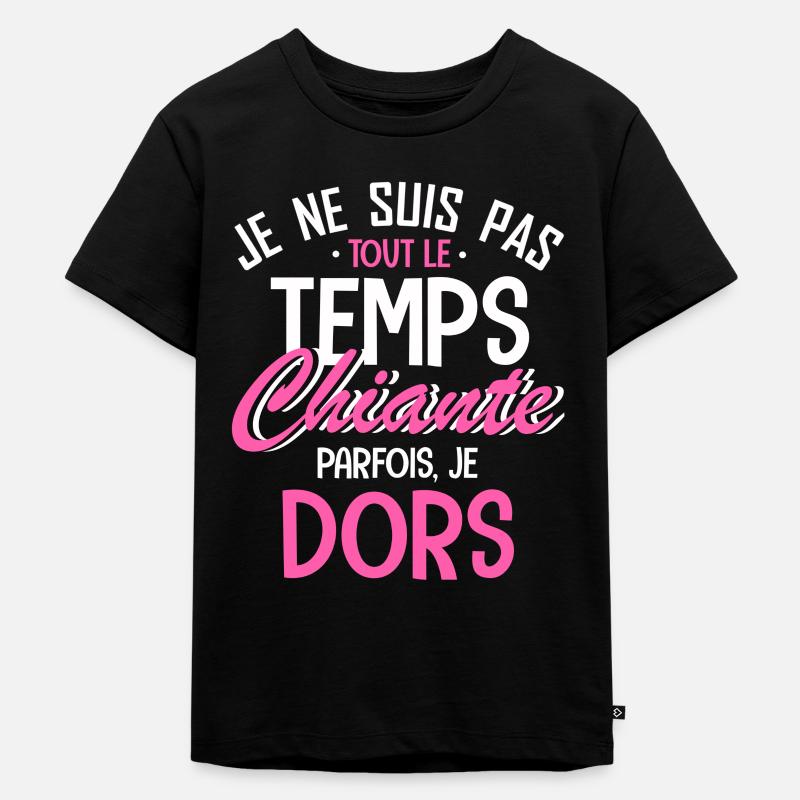 je ne suis pas tout le temps chiante - Kinder Premium Bio T-Shirt - Schwarz