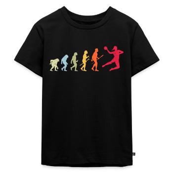 Handball Evolution - Kinder Premium Bio T-Shirt - Schwarz - Vorne - Mikhail (115cm)