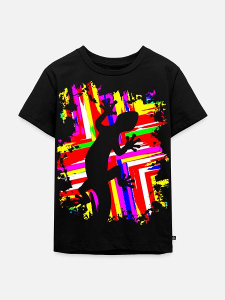 grafitti GECKO - Kinder Premium Bio T-Shirt - Schwarz