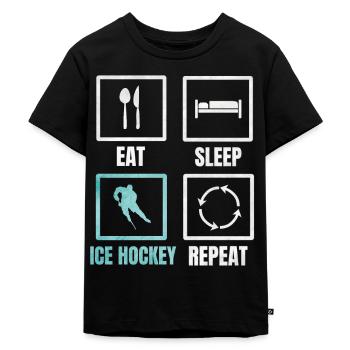 Cadeau de dépendance au hockey sur glace - T-shirt Premium bio Enfant - noir - Devant - Mikhail (115cm)