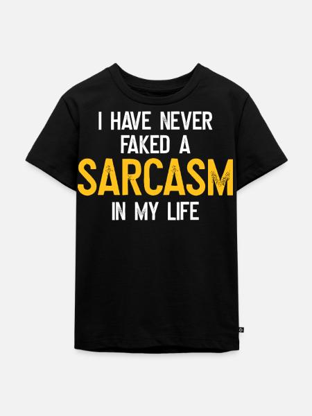 Sarkasmus - Kinder Premium Bio T-Shirt - Schwarz
