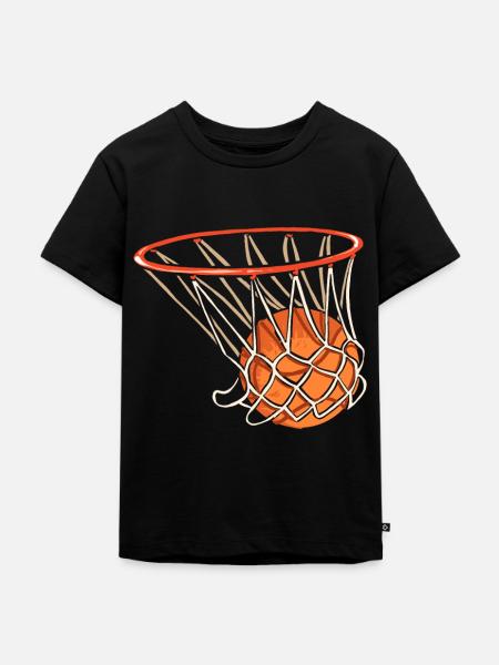 Basketball Korb - Kinder Premium Bio T-Shirt - Schwarz