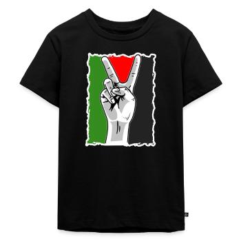 Free Gaza Free Palestine Liberté pour la Palestine - T-shirt Premium bio Enfant - noir - Devant - Mikhail (115cm)