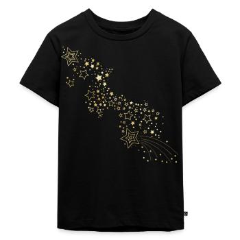 Star showers - Kids Premium Organic T-Shirt - black - Front - Mikhail (115cm)