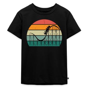 Holiday Holiday Fun Action Theme Park Roller Coaster - Kids Premium Organic T-Shirt - black - Front - Mikhail (115cm)