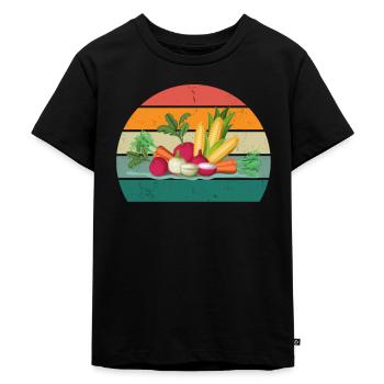 Plante Cultiver Terre Tomate Chou Carotte Légumes - T-shirt Premium bio Enfant - noir - Devant - Mikhail (115cm)