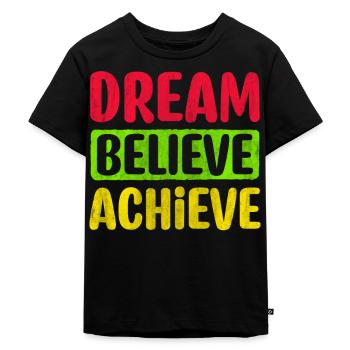 Motivate Inspire Encouragement Positivité Slogan - T-shirt Premium bio Enfant - noir - Devant - Mikhail (115cm)