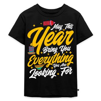 Diwali Hindus Sikh Fest der Lichter Geschenk - Kinder Premium Bio T-Shirt - Schwarz - Vorne - Mikhail (115cm)