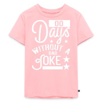 0 days without dad joke gift - Kids Premium Organic T-Shirt - rose - Front - AI Model Kid Female (0cm)