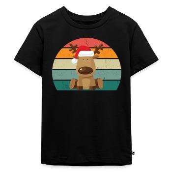 weihnachtsmann heilige nacht stille weihnachten - Kinder Premium Bio T-Shirt - Schwarz - Vorne - Mikhail (115cm)