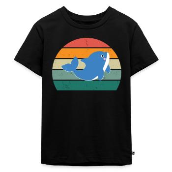 Baleines Cétacés Mammifères Mammifères marins Baleines - T-shirt Premium bio Enfant - noir - Devant - Mikhail (115cm)