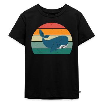 Baleines Cétacés Mammifères Mammifères marins Baleines - T-shirt Premium bio Enfant - noir - Devant - Mikhail (115cm)