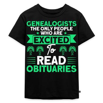 Généalogie Arbre généalogique Cadeau généalogiste - T-shirt Premium bio Enfant - noir - Devant - Mikhail (115cm)