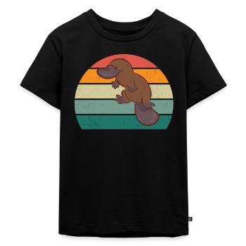 Platypus Beak Beaver Duck Eggs Mammal - Kids Premium Organic T-Shirt - black - Front - Mikhail (115cm)