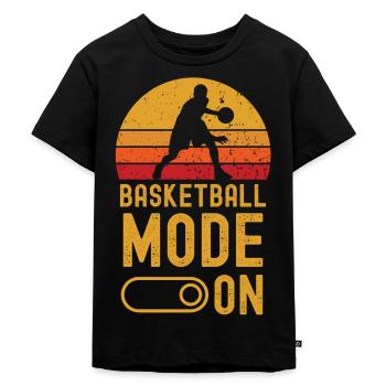 Basketball Mode on retro vintage - Kinder Premium Bio T-Shirt - Schwarz - Vorne - Mikhail (115cm)