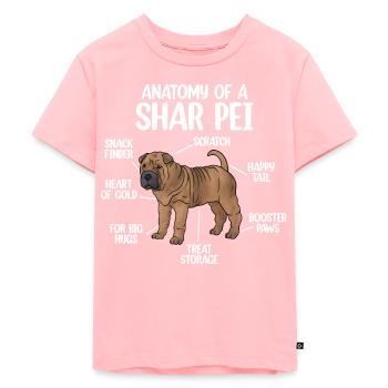 Chinese Shar Pei - Kinder Premium Bio T-Shirt - Rosa - Vorne - AI Model Kid Female (0cm)