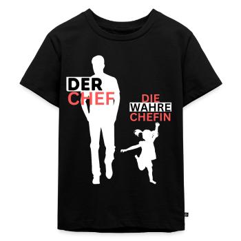 Vater Tochter Partnerlook Vatertag Papa Tochter - Kinder Premium Bio T-Shirt - Schwarz - Vorne - Mikhail (115cm)