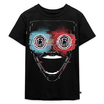ControlZ-Glitch - Kinder Premium Bio T-Shirt - Schwarz - Vorne - Mikhail (115cm)