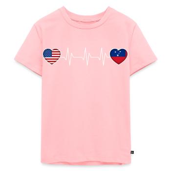 Samoa - Kinder Premium Bio T-Shirt - Rosa - Vorne - AI Model Kid Female (0cm)