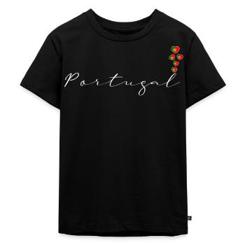 Portugal - Kinder Premium Bio T-Shirt - Schwarz - Vorne - Mikhail (115cm)