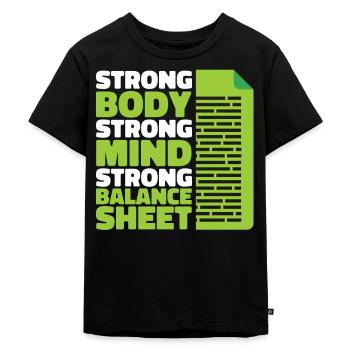 Expert-comptable, Conseiller fiscal, Lustig - T-shirt Premium bio Enfant - noir - Devant - Mikhail (115cm)