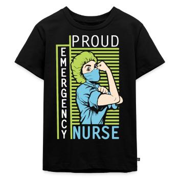 Nurse Emergency - Kids Premium Organic T-Shirt - black - Front - Mikhail (115cm)