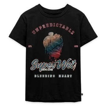 Unpredictable bleeding heart (weathered) - Kids Premium Organic T-Shirt - black - Front - Mikhail (115cm)