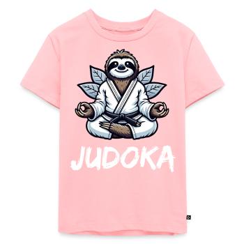 Judoka Faultier Japanische Kampfkunst Judo - Kinder Premium Bio T-Shirt - Rosa - Vorne - AI Model Kid Female (0cm)