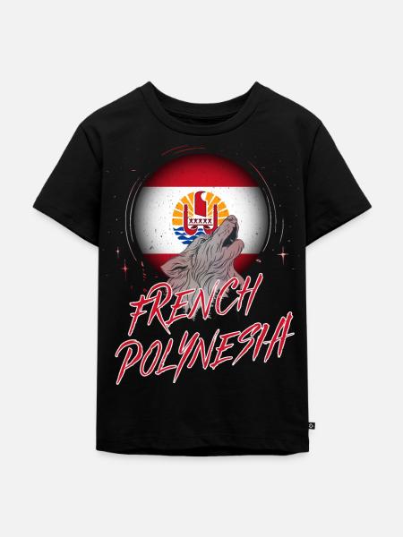 Französisch-Polynesien - Kinder Premium Bio T-Shirt - Schwarz