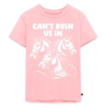 Pferd Reitsport - Kinder Premium Bio T-Shirt - Rosa - Vorne - AI Model Kid Female (0cm)